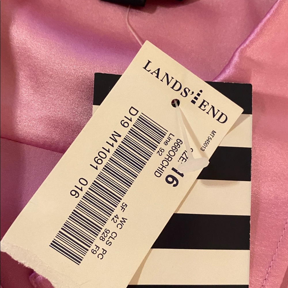 Land’s End Silky Blouse Sz 16 Orchid color NWT - Picture 5 of 9